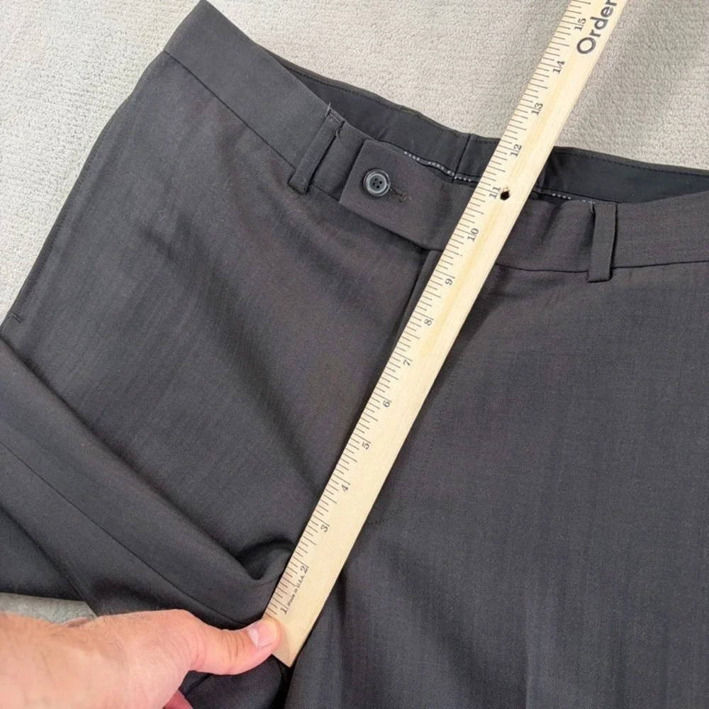 Hugo Boss 2 Button‎ Front Suit Set in Brown Striped Wool Men 40R Pants 34x30